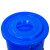 稳斯坦 WK001 塑料大桶 环卫物业垃圾桶酒店厨房收纳圆桶 蓝色60升 45*52cm(有盖）