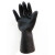 安思尔（Ansell）87-950 Extra Black无内衬 内喷棉黑色天然橡胶抗化手套 32cm长  0.73mm厚 9码