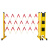 可移动绝缘施工围栏电力安全玻璃钢圆管伸缩围栏隔离带围挡防护栏 红白黄黑色 1.5米高定制
