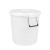 京采无忧 50L桶带盖白色可装70斤水 塑料桶 圆形加厚水桶储水装米面腌菜酿酒发酵桶