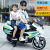 华婴（yeuaying）新款超大号儿童电动摩托车双驱动可坐双人充电两轮玩具车摩托警车 高配二轮警车黑色
