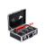 手提式铝合金工具箱带锁保险箱子文件箱仪器设备箱多功能安全定制 特小号黑色33*24*12cm