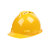 君御 安全帽 工地工程施工ABS国标防砸防摔抗冲击透气安全帽 1502/ABS/一指键 黄色 