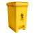 简厚 分类垃圾桶大号商用厨余塑料可拼接带盖带脚踏垃圾桶 黄色【医疗废物】15L