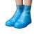 防滑耐磨TPE均码雨鞋户外登山防水雨鞋套时尚一体中筒鞋套B 蓝色 女均码34-44