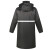 久臻 YSF244 防风防水风衣式雨衣 耐磨舒适透气劳保雨衣 黑色(布内里) XL 