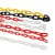 尺越 警示链条路锥塑料链条 PE红白黄黑警示柱防护链晾衣链道路隔离 单位：包 6MM粗红白塑料链条25m/包