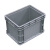 阿笛莫ADIMO 周转箱无盖 EU43280/灰色400*300*280加厚塑料物流箱汽配周转箱 收纳整理储物箱