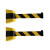 聚远 JUYUAN 塑料挂壁式警戒线黄黑壳 黄黑相间带 挂墙隔离带伸缩带排队 5米 1个价