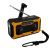 鸣固 4000毫安便携应急太阳能手摇收音机AM/FM/WB带LED手电筒手机充电066P橙色