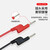 丰应子 4mm香蕉插头电源线 25A大电流双头枪式插线棒红色100cm FYZ-HR86			