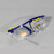 化学品防护眼镜 护目镜防飞溅防风沙安全透明防护眼镜 劳保眼镜 玻璃带蓝膜透明电焊眼镜