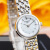 天梭（TISSOT）瑞士手表小可爱系列小方盘时尚简约优雅钢带石英女表送老婆送女友 T140.009.11.111.00 白盘钢带