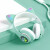 IZW哈曼卡顿音效新款STN-28猫爪猫耳朵头戴式蓝牙耳机LED发光插卡无线耳机送女朋友礼物 紫色