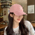 MINISO名创优品粉色棒球帽子女2022夏季韩版时尚百搭字母R 黑色  可调节(54-58cm)一般都能戴