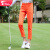 TTYGJ高尔夫服装夏季防晒衣女款速干长袖球衣服T恤九分裤 送腰带 橙色 XS