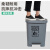 加厚塑料脚踏生活垃圾桶医用带盖室内厨房灰色商用大号垃圾桶 加厚40L灰色