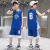 DBHLPGIAN儿童篮球服无袖套装男童夏背心比赛训练队服学生运动8号科比球衣 酷潮8号蓝色 160