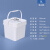 五金工具收纳塑料桶方形周转箱不锈钢配件收集桶工具零件分装 正方形桶-5L-白色新款