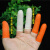 加厚防滑水耐磨乳胶手指套橡胶防护点钞数钱劳保胶工业手指头套 橙色小号5个+中号5个+大号5