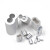 海斯迪克 HKCL-230 八字铝套 钢丝绳配件 夹头铝管 椭圆双孔铝扣卡扣锁扣 8字形铝夹头 M1（100个）