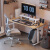 乐歌（Loctek） 电动升降智能电脑桌居家办公书桌学习书桌小户型家用台式简约E2S 1.4米原木色桌板+白腿