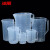 冰禹 BY-2019 刻度杯 塑料烧杯 实验室器皿 塑料量杯 250mL 2个