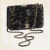 香奈儿（Chanel）24新款女包 Pochette 黑色亮片花呢菱格纹绗缝单肩斜挎包