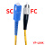 单模光纤跳线LC-SC-ST-FC方转圆3/5米10/20M电信级多模尾纤延长线 单模单芯SC-ST 电信级 1m