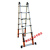 鲁班人字梯子竹节关节便携伸缩梯铝合金加厚折叠升降多功能梯 2米+2米人字梯