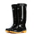 回力 雨鞋防护塑胶雨鞋807高筒中筒防水防滑耐磨水靴 黑色-高筒 40