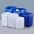 带内盖塑料小方桶密封扁桶耐酸碱化工桶加厚实验室废液桶收集桶化 25L蓝-B款(加厚耐酸碱)