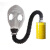 护力盾 MF1（59式鬼脸面具）面具+导气管+4号过滤罐 工厂车间过滤防护面具 可替换滤芯防毒面具套装
