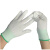 劳务手套 PU浸塑胶涂指 尼龙手套劳保工作耐磨防滑 劳动干活薄款 绿色涂指手套(36双) S
