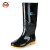 上海牌 702 高筒雨靴 劳保胶鞋防护靴防水鞋雨鞋PVC雨靴 黑色43码