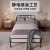 天坛家具铁艺床经典单双人钢木铁床现代环保简约小户型黑白色铁艺婚床 铁艺床（芝士白） 1.8*2.0m