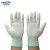 金诗洛 KY009 尼龙手套 PU涂指涂掌浸胶涂层点塑手套防滑手套 PU涂指(绿M-10双)