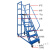 仓库登高车超市货架理货上货平台梯子可移动式踏步梯注塑机上料梯 平台离地1.6米【0.6米宽】 灰白