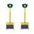 俱威 太阳能移动式交通灯红绿灯交通信号led太阳能信号灯（一个价）200型四面单头可升降 AF1267B