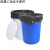 定制厨房垃圾桶大号带盖商用容量加厚公共户外环卫塑料工业圆议价 50L白色带盖送袋子