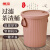 傅帝 茶渣桶 茶水垃圾桶加厚塑料过滤圆形废水排水桶客厅茶台废水桶 棕色中号