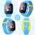 定制阿巴町b108手表表带配件儿童电话手表小叮当表带表圈智能手表腕带 短一边带扣（蓝色）