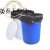 厨房垃圾桶大号带盖商用容量加厚公共户外环卫塑料工业圆形桶酒店 100L蓝色无盖+袋子