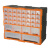 稳斯坦 抽屉式零件盒 整理盒电子元件塑料分类收纳工具盒螺丝盒 38格橙色 52.5*16*37.5cm WW-126