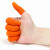 适用于一次性手指套防护劳保耐磨加厚乳橡胶护指防滑点钞美容美甲 橙色防滑指套50只  L码