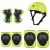 护膝护肘儿童平衡车滑板车骑行护具头盔护具套装滑护具7件套 粉色 S码(12-30kg)