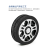 实心橡胶承重轮主动轮智能小车轮子机器人耐磨驱动轮胎无人车AGV 直径125mm 6mm x 顶丝固定联轴器
