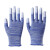 PU涂指涂掌手套劳保耐磨工作尼龙浸涂胶劳动干活薄款胶皮透气 蓝色涂指手套（12双） L