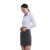 中神盾 V-128 女式长袖衬衫修身韩版职业商务白领条纹衬衣 白底蓝竖条（人字纹）150-155/S (100-499件价格)