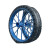 工地手推车轮胎3.00-18建筑劳动车实心轮子板车斗车架子人力车 蓝色 钢筋实心轮单个+轴承